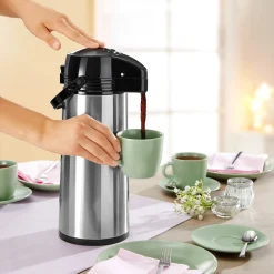 Die moderne Hausfrau Pump-Isolierkanne "Edelstahl", 1,6 l