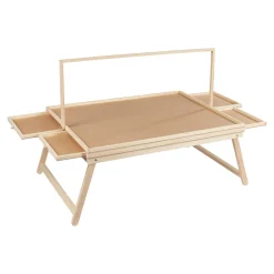 Die moderne Hausfrau Puzzletisch mit Spielbrett-Deckel + LED-Licht für 1500 Teile