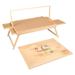 Die moderne Hausfrau Puzzletisch mit Spielbrett-Deckel + LED-Licht für 1000 Teile