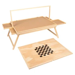 Die moderne Hausfrau Puzzletisch mit Spielbrett-Deckel + LED-Licht für 1000 Teile