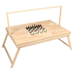 Die moderne Hausfrau Puzzletisch mit Spielbrett-Deckel + LED-Licht inkl. Spielfiguren-Set 1000 Teile