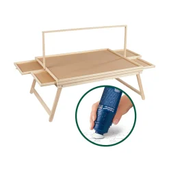 Die moderne Hausfrau Puzzletisch "Premium" LED-Licht + Puzzle-Kleber Permanent, 200 ml für 1500 Teile