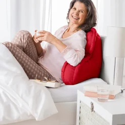 Die moderne Hausfrau Rückenkissen rot