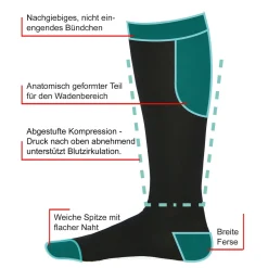 Die moderne Hausfrau Reisestrümpfe schwarz mit Strasssteinen schwarz