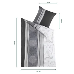 Die moderne Hausfrau Renforcé-Bettwäsche, 2-teilig, 135x200 cm Viola