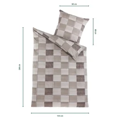 Die moderne Hausfrau Renforcé-Bettwäsche, 2-teilig, 135x200 cm Kiran