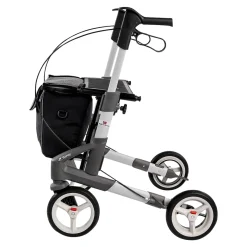 Die moderne Hausfrau Rollator Troja 5G M, faltbar, höhenverstellbar silber