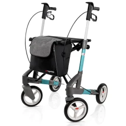 Die moderne Hausfrau Rollator Troja 5G M, faltbar, höhenverstellbar türkis