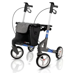Die moderne Hausfrau Rollator Troja 5G S, faltbar, höhenverstellbar blau