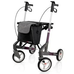 Die moderne Hausfrau Rollator Troja 5G S, faltbar, höhenverstellbar lila