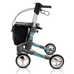 Die moderne Hausfrau Rollator Troja 5G S, faltbar, höhenverstellbar türkis