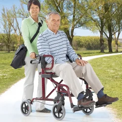 Die moderne Hausfrau Rollator und Transportrollstuhl Diamond Deluxe 2in1