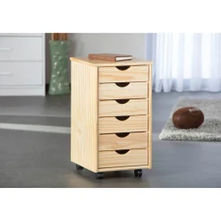 Die moderne Hausfrau Rollcontainer holzfarben