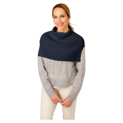 Damen Die moderne Hausfrau Rollkragen-Einsatz marine