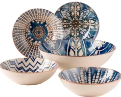 Die moderne Hausfrau Salatschüssel-Set, Iberico Blue 5 x Schüssel