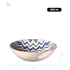 Die moderne Hausfrau Salatschüssel-Set, Iberico Blue 5 x Schüssel