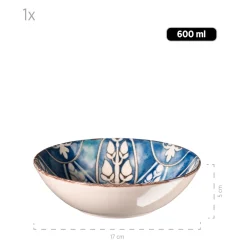 Die moderne Hausfrau Salatschüssel-Set, Iberico Blue 5 x Schüssel