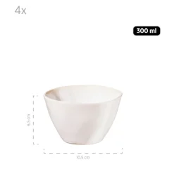 Die moderne Hausfrau Salatschüssel-Set, Steinzeug Frozen Weiß