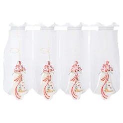 Die moderne Hausfrau Scheibengardine „Weihnachtsglocken“