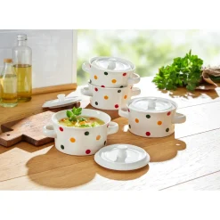 Die moderne Hausfrau Schlemmer-Töpfchen „Kunterbunt,“ 8-teilig je 450 ml