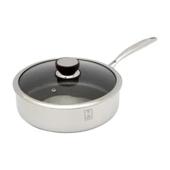 Die moderne Hausfrau Schmorpfanne mit Wabenstruktur, Edelstahl, 26 cm Pfannenhöhe: 8 cm; Volumen: 3,5 l