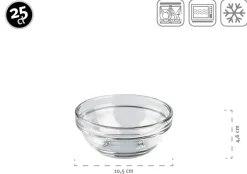 Die moderne Hausfrau Schüssel 10,5 cm 6-er Set EMPILABLE