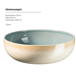 Die moderne Hausfrau Schüssel Set, Steinzeug Candy Blau