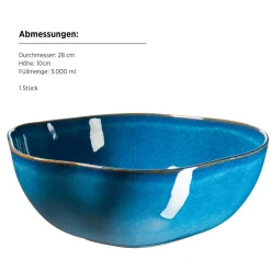 Die moderne Hausfrau Schüssel Set, Steinzeug Cordelia Königsblau