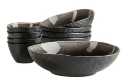 Die moderne Hausfrau Schüssel-Set, Keramik Niara Organic 9 x Schüssel