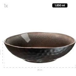 Die moderne Hausfrau Schüssel-Set, Keramik Niara Organic 9 x Schüssel