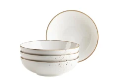 Die moderne Hausfrau Schüssel-Set, Porzellan Pintar Beige / Braun