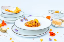 Die moderne Hausfrau Schüssel-Set, Porzellan Pintar Beige / Braun