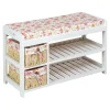 Die moderne Hausfrau Schuhbank „Rosenpracht“