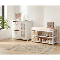 Die moderne Hausfrau Schuhbank „Rosenpracht“