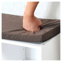 Die moderne Hausfrau Schuhschrank mit Sitzkissen aus Stoff