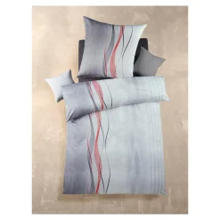 Die moderne Hausfrau Seersucker Bettwäsche High Class, 2-teilig, 135x200 cm Swing