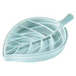 Die moderne Hausfrau Seifenablage "Blatt" mintblau