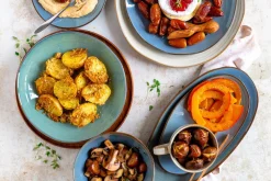 Die moderne Hausfrau Servierplatten-Set, Keramik Nottingham Blau