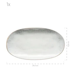 Die moderne Hausfrau Servierplatten-Set, Steinzeug Frozen Weiß