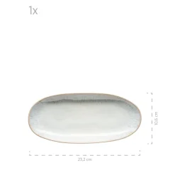 Die moderne Hausfrau Servierplatten-Set, Steinzeug Frozen Weiß