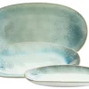 Die moderne Hausfrau Servierplatten-Set, Steinzeug Frozen Grün