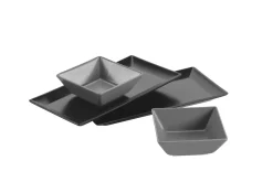 Die moderne Hausfrau Servier-Set, Porzellan MANHATTAN CITY Schwarz