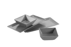 Die moderne Hausfrau Servier-Set, Porzellan MANHATTAN CITY Schwarz