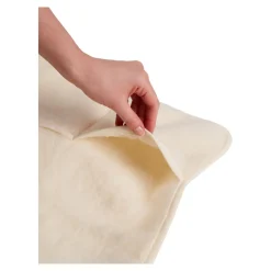 Die moderne Hausfrau Sesselkissen und Armlehnenschoner-Set, 3-teilig, Schurwolle creme