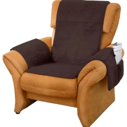 Die moderne Hausfrau Sesselschoner mit Schurwolle braun