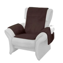 Die moderne Hausfrau Sesselschoner mit Schurwolle braun