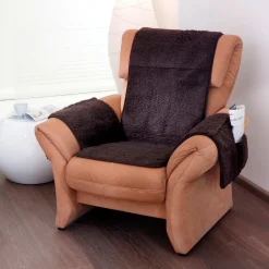 Die moderne Hausfrau Sesselschoner mit Schurwolle braun