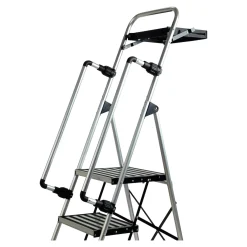 Die moderne Hausfrau Sicherheitsleiter, Trittleiter 3 Stufen mit Handlauf