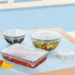 Die moderne Hausfrau Silikondeckel dehnbar, 4 Stück