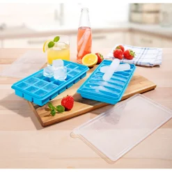 Die moderne Hausfrau Silikon-Eisform mit Deckel Eisstifte